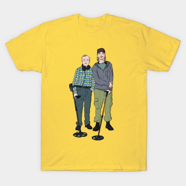 Detectorists - Lance & Andy - DMDC Line up T-Shirt by InflictDesign